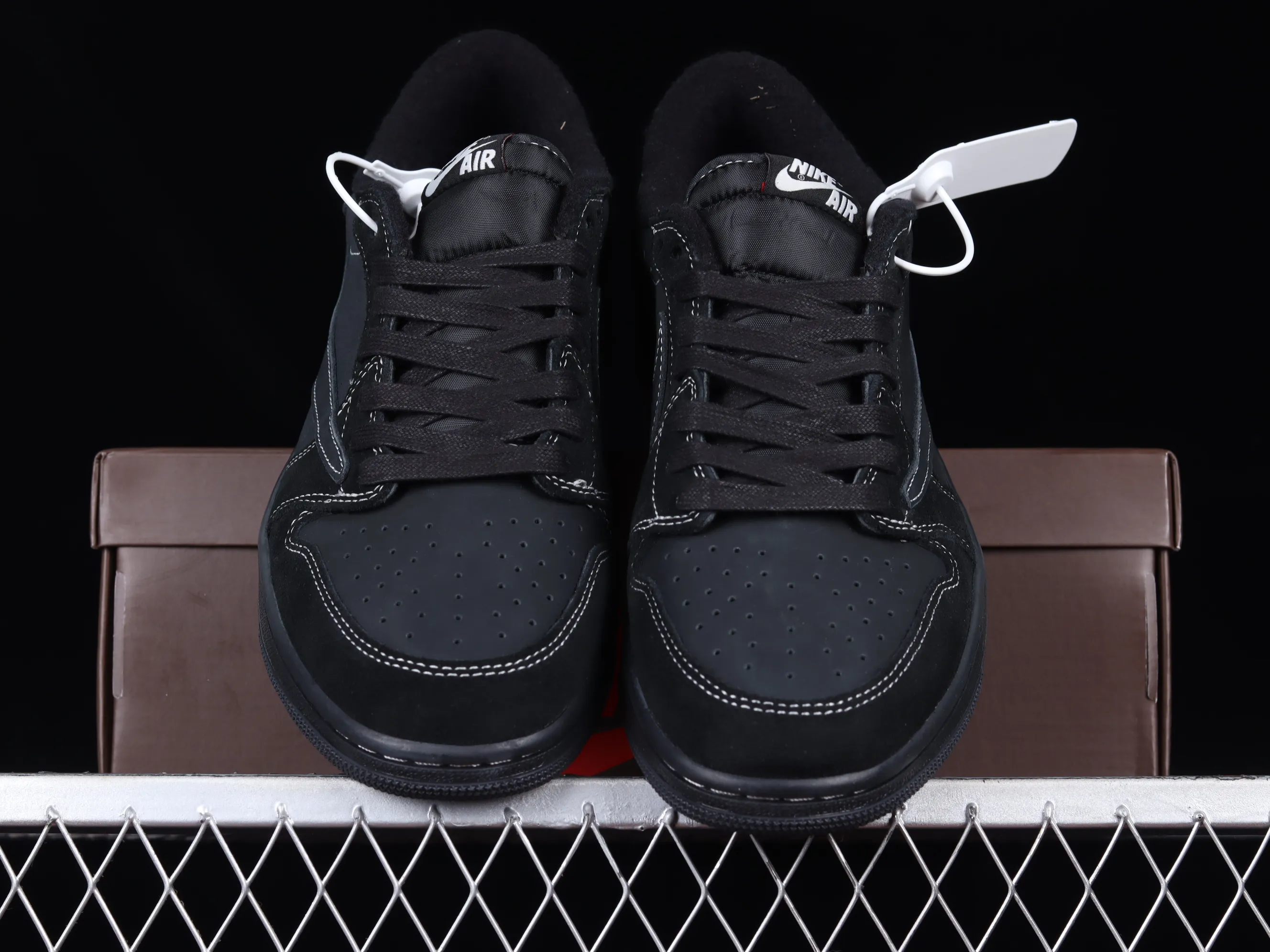 All categories Air Jordan Jordan series basketball shoes Air Jordan 1 Low Travis Scott x Air Jordan 1 Low OG "Triple Black" AJ1 Joe 1 Black Warrior Undercut DM7866-001